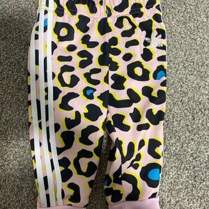 Adidas Tracksuit Leopard Animal Print Track Pants Girls Baby Size 12M